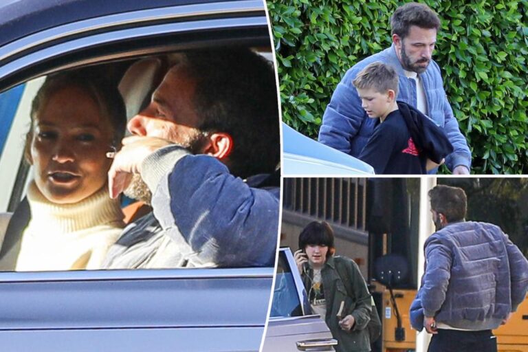 Ben Affleck drives son Samuel, daughter Seraphina, Jennifer Lopez in Rolls-Royce