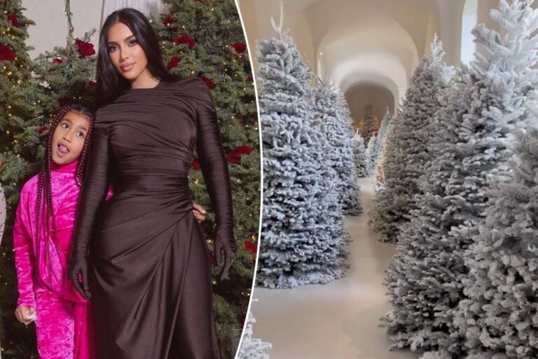 Kim Kardashian roasted for ‘ugly’ hallway of Christmas bushes in $60M mansion