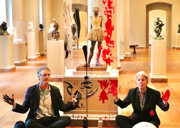 Protester pleads responsible for smearing paint on Degas sculpture case