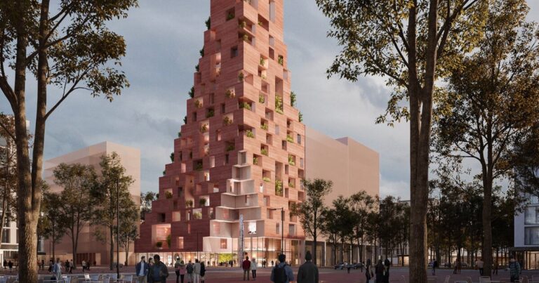 CHYBIK + KRISTOF’s successful design for cascading tower in tirana