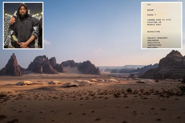 Kanye West pronounces plans to construct metropolis within the Center East