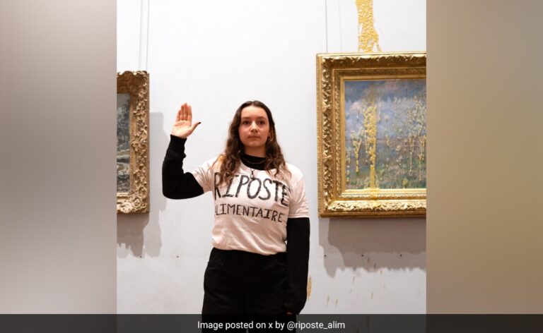 After Mona Lisa, Local weather Protesters Throw Soup at Monet Portray