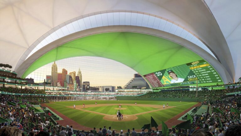 A’s launch renderings of latest Las Vegas domed stadium that resembles well-known Sydney Opera Home